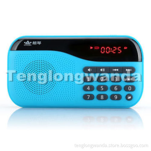 Music Player, Supports Micro SD Card, with FM Radio and LED Lighting